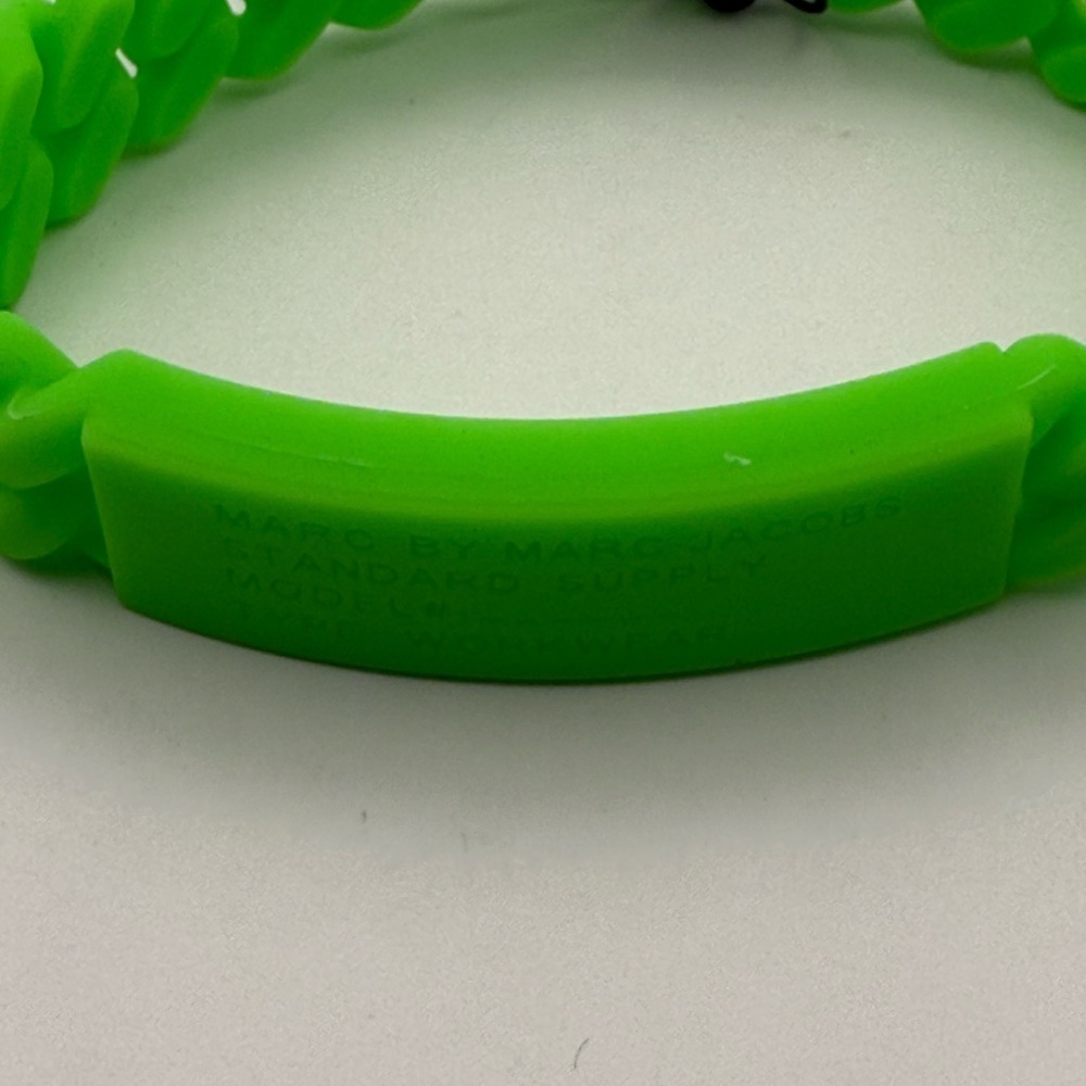 Marc By Marc Jacobs Silicone Green Silicone Rubber Braided Bracelet NWT - Picture 5 of 6